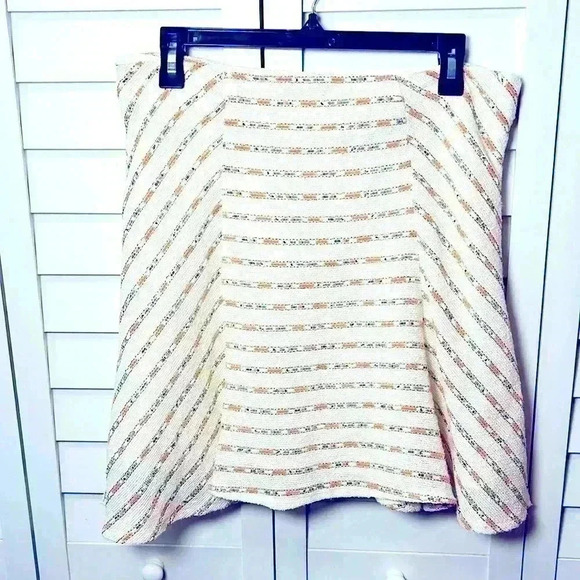 Anthropologie Dresses & Skirts - Anthropologie Maeve Lucaya Swing Multi-Colored Tweed Skirt Size 12